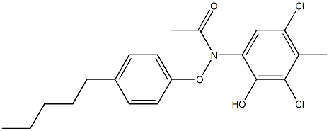 2-(4-Pentylphenoxyacetylamino)-4,6-dichloro-5-methylphenol|