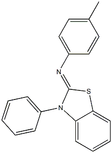 3-Phenyl-2-(p-tolyl)imino-2,3-dihydrobenzothiazole Struktur