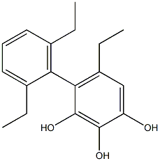 5-Ethyl-4-(2,6-diethylphenyl)benzene-1,2,3-triol Structure