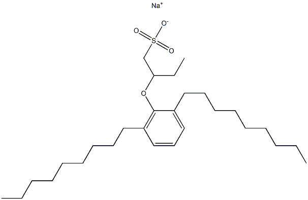 2-(2,6-Dinonylphenoxy)butane-1-sulfonic acid sodium salt,,结构式