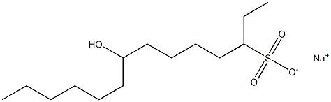 8-ヒドロキシテトラデカン-3-スルホン酸ナトリウム 化学構造式