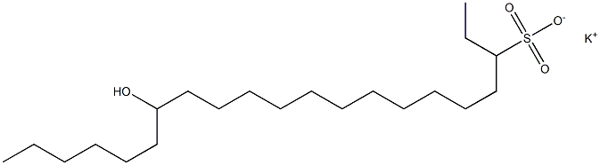 15-ヒドロキシヘニコサン-3-スルホン酸カリウム 化学構造式