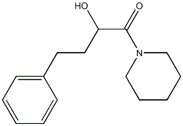 1-(2-ヒドロキシ-4-フェニルブタノイル)ピペリジン 化学構造式