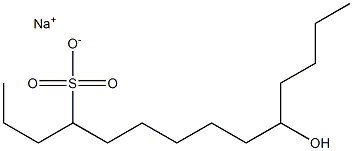 10-Hydroxytetradecane-4-sulfonic acid sodium salt,,结构式