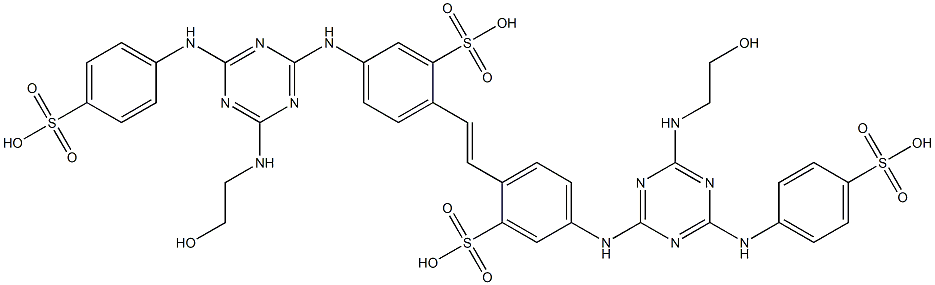 2,2'-(1,2-Ethenediyl)bis[5-[[4-[(2-hydroxyethyl)amino]-6-[(4-sulfophenyl)amino]-1,3,5-triazin-2-yl]amino]benzenesulfonic acid]