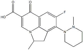 2-Methyl-7-fluoro-8-[(2-methyl-1,2,3,4,5,6-hexahydropyridazin)-1-yl]-1,2-dihydro-5-oxo-5H-2a-azaacenaphthylene-4-carboxylic acid