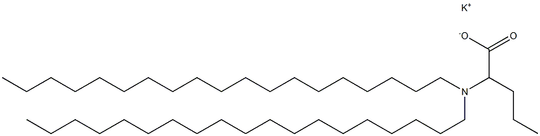 2-(Dinonadecylamino)valeric acid potassium salt Struktur