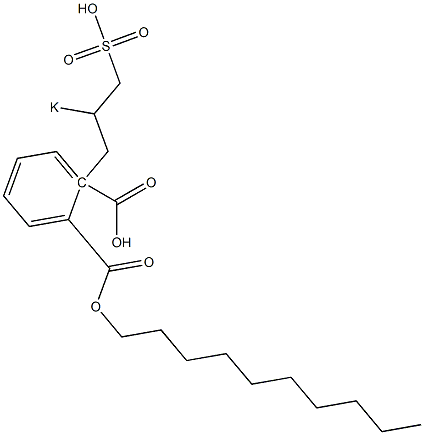 フタル酸1-デシル2-(2-ポタシオスルホプロピル) 化学構造式