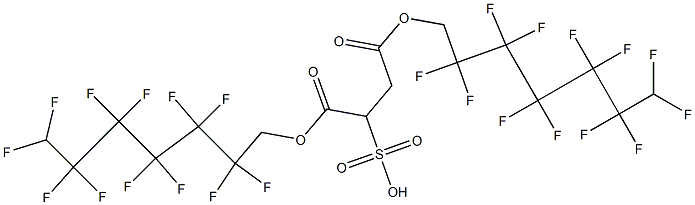 2-Sulfosuccinic acid 1,4-bis(2,2,3,3,4,4,5,5,6,6,7,7-dodecafluoroheptyl) ester Structure