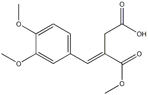 2-(3,4-Dimethoxybenzylidene)succinic acid 1-methyl ester,,结构式