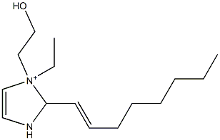 1-Ethyl-1-(2-hydroxyethyl)-2-(1-octenyl)-4-imidazoline-1-ium Structure