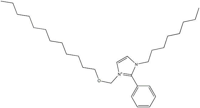 1-Octyl-2-phenyl-3-[(dodecyloxy)methyl]-1H-imidazol-3-ium Structure