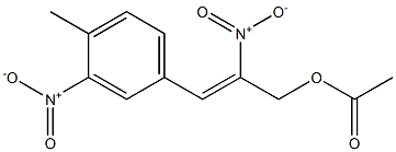 Acetic acid 2-nitro-3-[4-methyl-3-nitrophenyl]-2-propenyl ester,,结构式