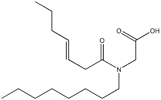 N-(3-Heptenoyl)-N-octylglycine Struktur