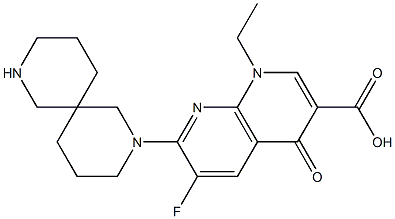 1-Ethyl-6-fluoro-7-(2,8-diazaspiro[5.5]undecan-2-yl)-1,4-dihydro-4-oxo-1,8-naphthyridine-3-carboxylic acid|