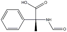 [R,(-)]-2-(N-ホルミルアミノ)-2-フェニルプロピオン酸 化学構造式