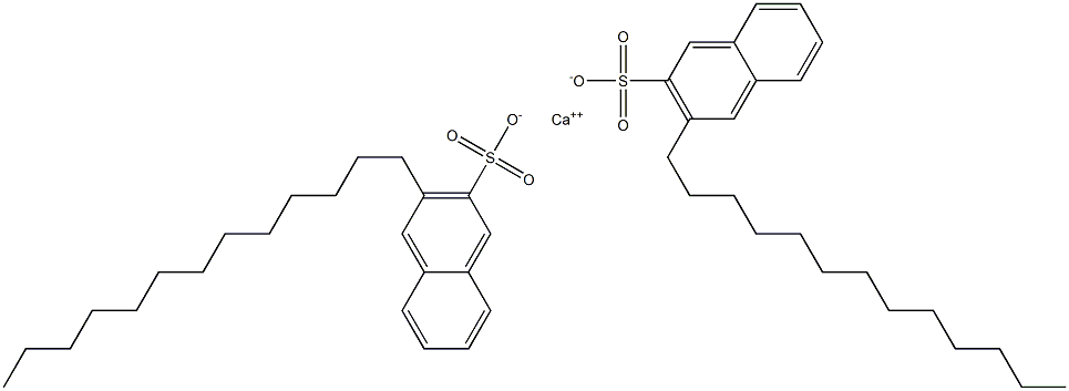 ビス(3-トリデシル-2-ナフタレンスルホン酸)カルシウム 化学構造式