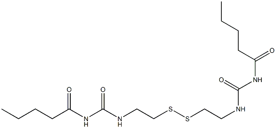 1,1'-[Dithiobis(2,1-ethanediyl)]bis(3-pentanoylurea) Structure