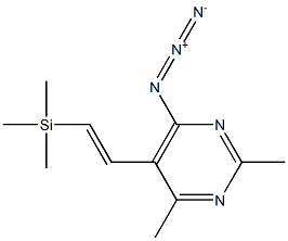 5-[2-(Trimethylsilyl)ethenyl]-2,4-dimethyl-6-azidopyrimidine,,结构式