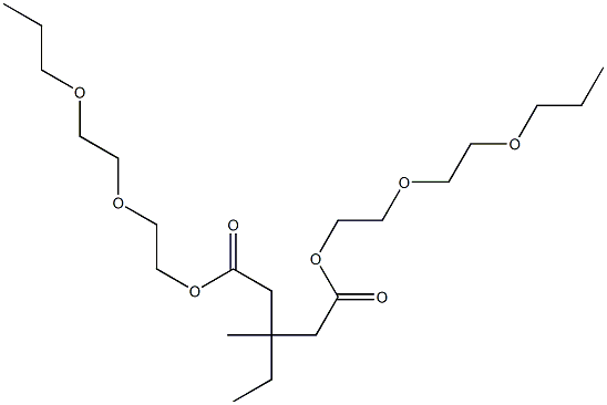 3-Ethyl-3-methylglutaric acid bis[2-(2-propoxyethoxy)ethyl] ester Structure