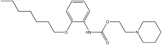 1-[2-[[(2-(Heptyloxy)phenyl)amino]carbonyloxy]ethyl]piperidine Structure