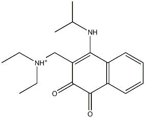[[(4-(Isopropylamino)-1,2-dihydro-1,2-dioxonaphthalen)-3-yl]methyl]-N,N-diethylaminium Structure