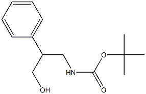 N-(3-ヒドロキシ-2-フェニルプロピル)カルバミド酸tert-ブチル 化学構造式