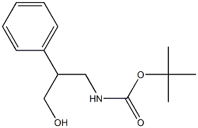 N-(3-Hydroxy-2-phenylpropyl)carbamic acid tert-butyl ester 结构式