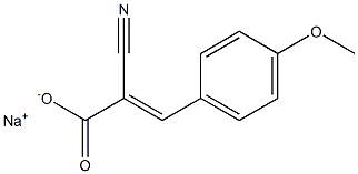 2-シアノ-3-(4-メトキシフェニル)アクリル酸ナトリウム 化学構造式