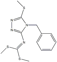 (4-Benzyl-3-methylthio-4H-1,2,4-triazol-5-yl)imidodithiocarbonic acid dimethyl ester 结构式