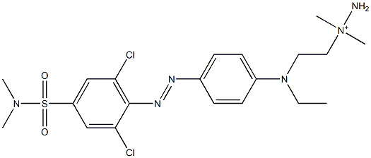 1-[2-[[4-[[2,6-Dichloro-4-[(dimethylamino)sulfonyl]phenyl]azo]phenyl]ethylamino]ethyl]-1,1-dimethylhydrazinium,,结构式