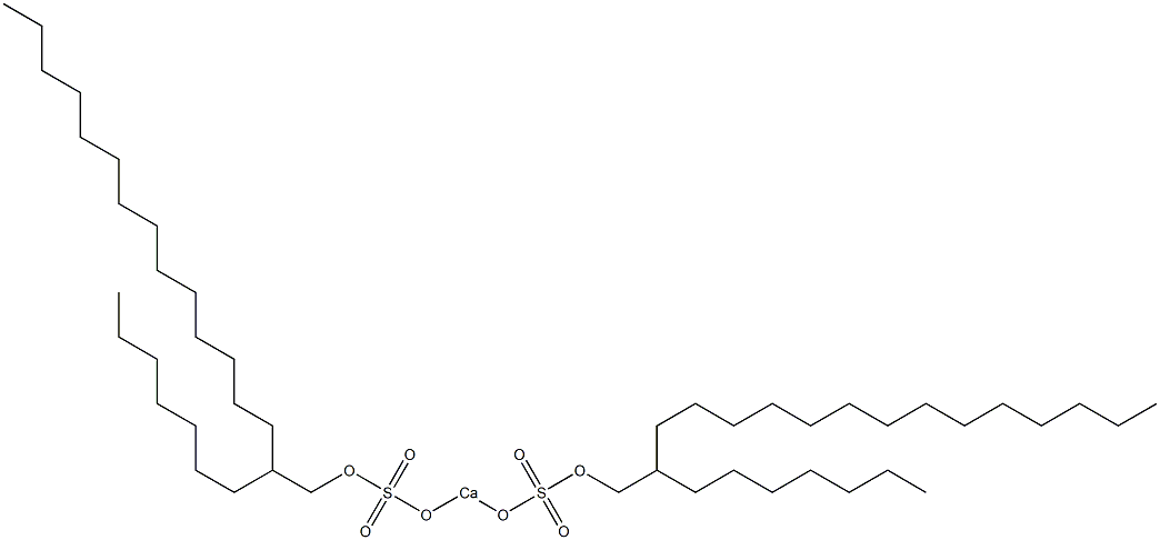 Bis(2-heptylhexadecyloxysulfonyloxy)calcium Structure