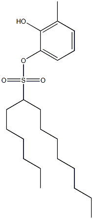 7-Pentadecanesulfonic acid 2-hydroxy-3-methylphenyl ester Structure