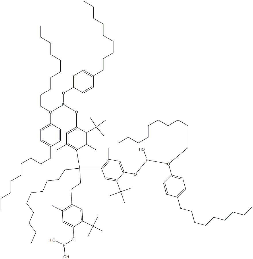 [3-Methyl-1,1,3-propanetriyltris(2-tert-butyl-5-methyl-4,1-phenyleneoxy)]tris(phosphonous acid)O,O',O''-tri(decyl)O,O',O''-tris(4-nonylphenyl) ester