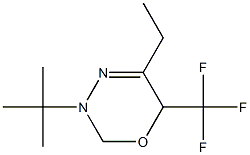 3,6-Dihydro-3-(tert-butyl)-5-ethyl-6-trifluoromethyl-2H-1,3,4-oxadiazine Struktur
