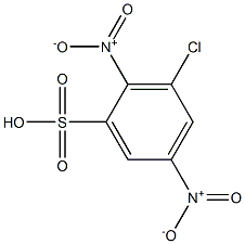 3-クロロ-2,5-ジニトロベンゼンスルホン酸 化学構造式