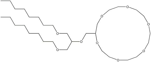 2-[[1,3-Bis(octyloxy)propan-2-yloxy]methyl]-1,4,7,10,13,16-hexaoxacyclooctadecane Structure