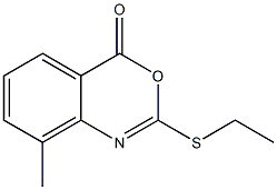 2-Ethylthio-8-methyl-4H-3,1-benzoxazin-4-one Structure