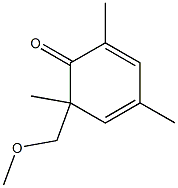 2,4,6-Trimethyl-6-[methoxymethyl]-2,4-cyclohexadien-1-one,,结构式