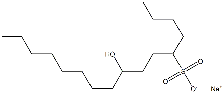 8-Hydroxyhexadecane-5-sulfonic acid sodium salt Structure