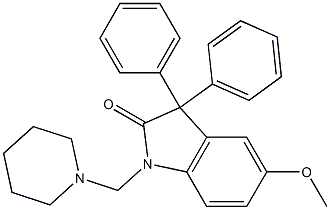 3,3-Diphenyl-5-methoxy-1-piperidinomethyl-2-indolinone