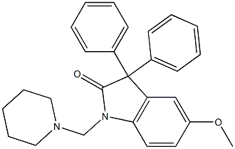 3,3-Diphenyl-5-methoxy-1-piperidinomethyl-2-indolinone|