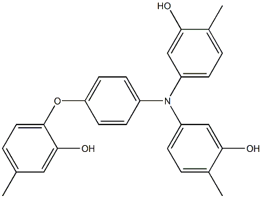 N,N-Bis(3-hydroxy-4-methylphenyl)-4-(2-hydroxy-4-methylphenoxy)benzenamine Struktur