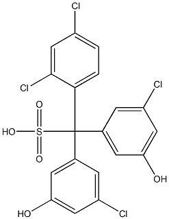 (2,4-Dichlorophenyl)bis(3-chloro-5-hydroxyphenyl)methanesulfonic acid 结构式