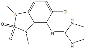  1,3-Dihydro-1,3-dimethyl-5-chloro-4-(imidazolidin-2-ylideneamino)-2,1,3-benzothiadiazole 2,2-dioxide