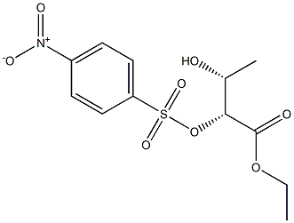 (2R,3R)-2-[(4-ニトロフェニルスルホニル)オキシ]-3-ヒドロキシブタン酸エチル 化学構造式