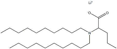 2-(Didecylamino)valeric acid lithium salt Structure