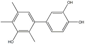 2',4',5'-トリメチル-1,1'-ビフェニル-3,3',4-トリオール 化学構造式