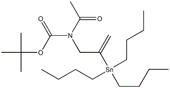 2-Tributylstannyl-N-(tert-butoxycarbonyl)-N-acetyl-2-propen-1-amine 结构式
