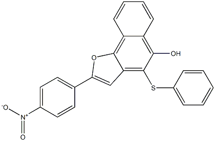 4-Phenylthio-2-(4-nitrophenyl)naphtho[1,2-b]furan-5-ol Struktur